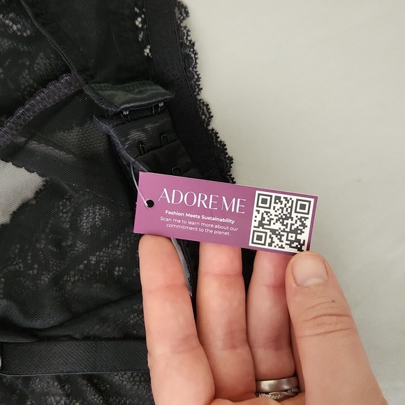 NWT Adore Me Elegant Black Lace Bralette - Picture 6 of 6